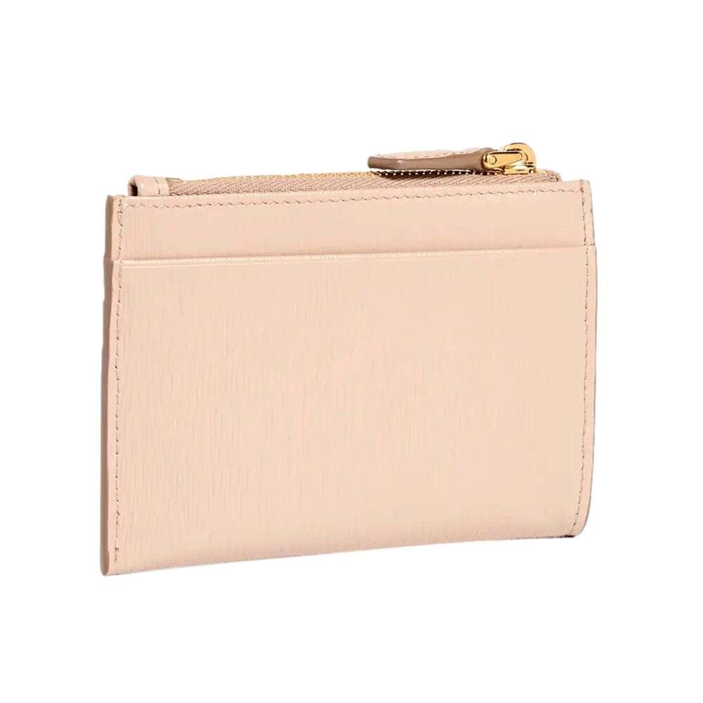 Prada Vitello Move Card Holder Wallet Cipria Beige Leather Logo - Picture 3 of 5